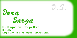 dora sarga business card